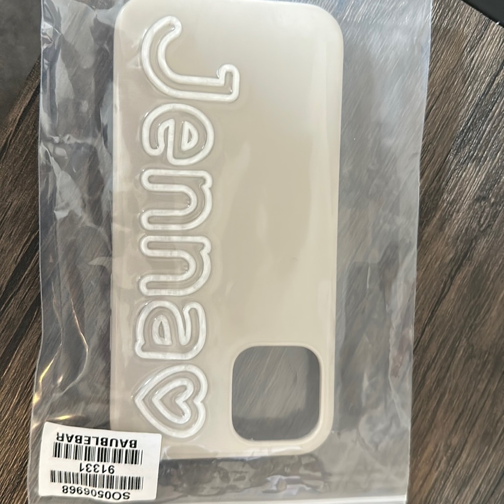 Personalized beige Bauble Bar iPhone Case for iPhone 12